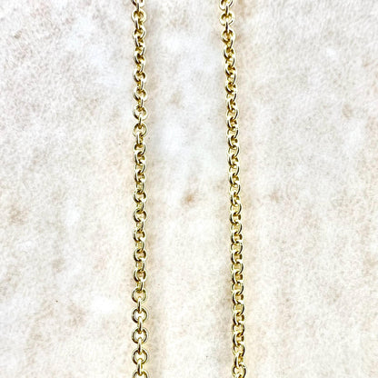 Italian 14 Karat Yellow Gold 16 - Inch Rolo Cable Chain Necklace - WeilJewelry