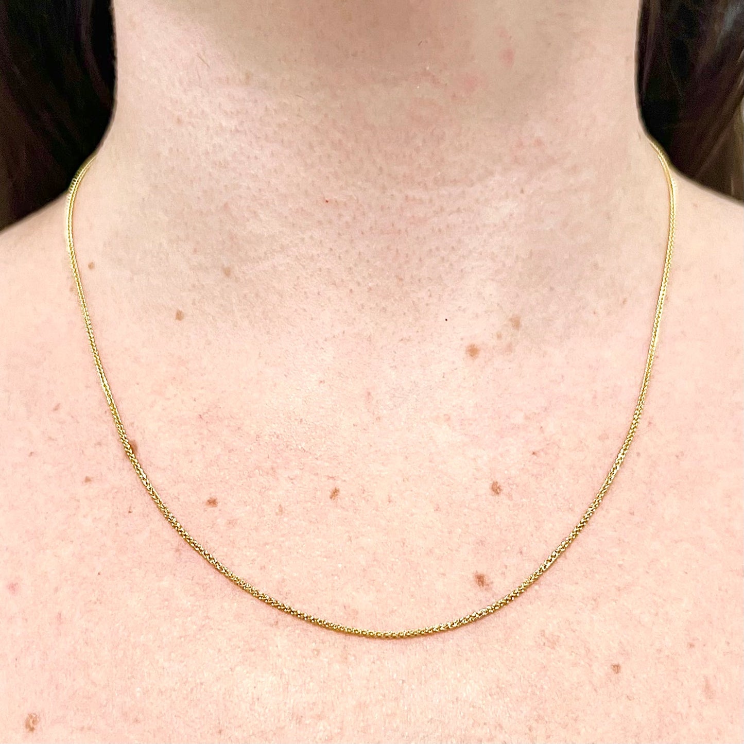 Italian 14 Karat Yellow Gold 18 Inch Wheat Chain Necklace - WeilJewelry