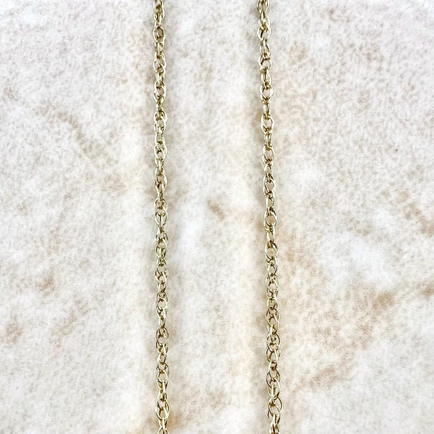 Lightweight 10 Karat Yellow Gold 18 - Inch Rope Chain Necklace - WeilJewelry