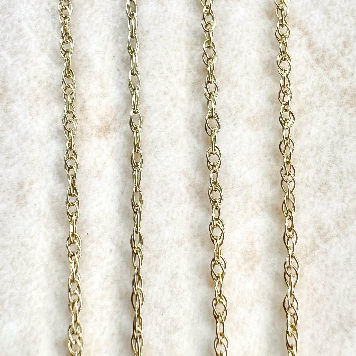 Lightweight 10 Karat Yellow Gold 18 - Inch Rope Chain Necklace - WeilJewelry