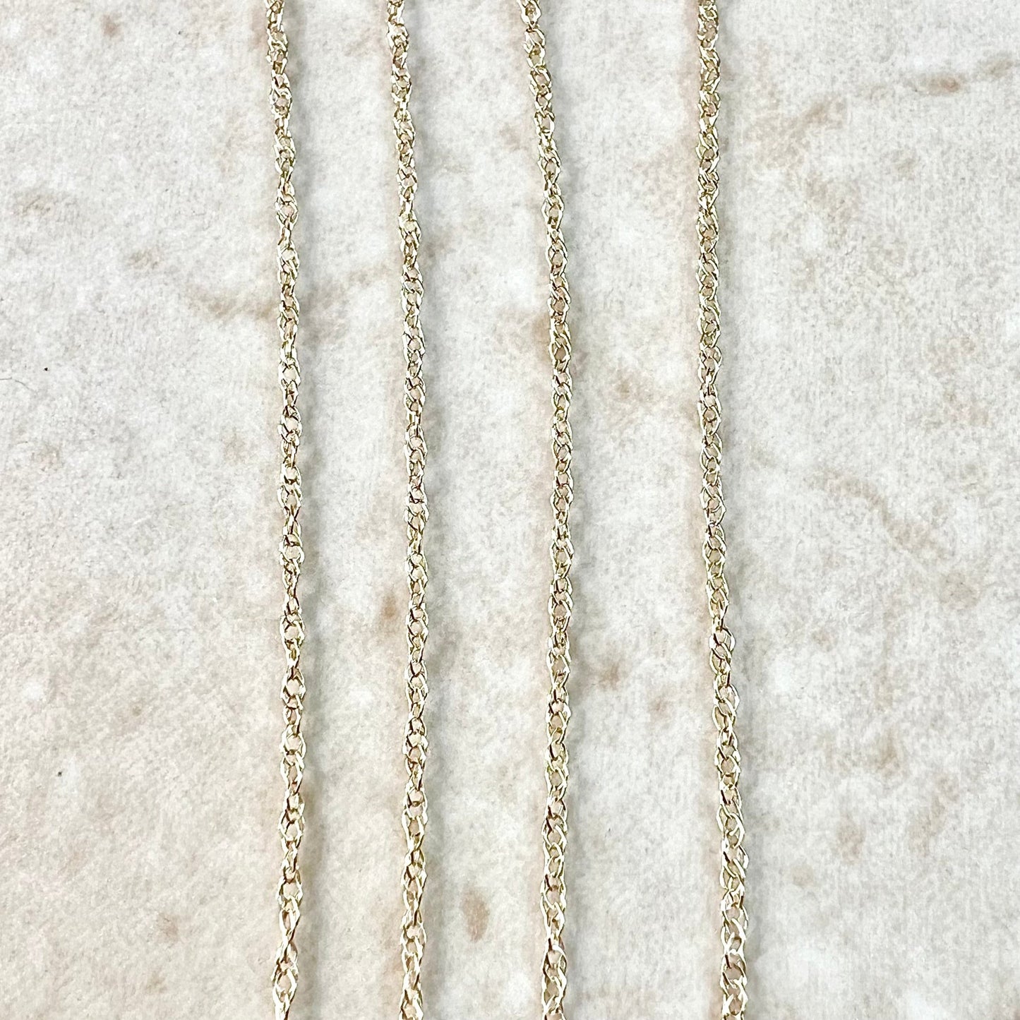 Lightweight 10 Karat Yellow Gold Rope Chain Necklace - WeilJewelry