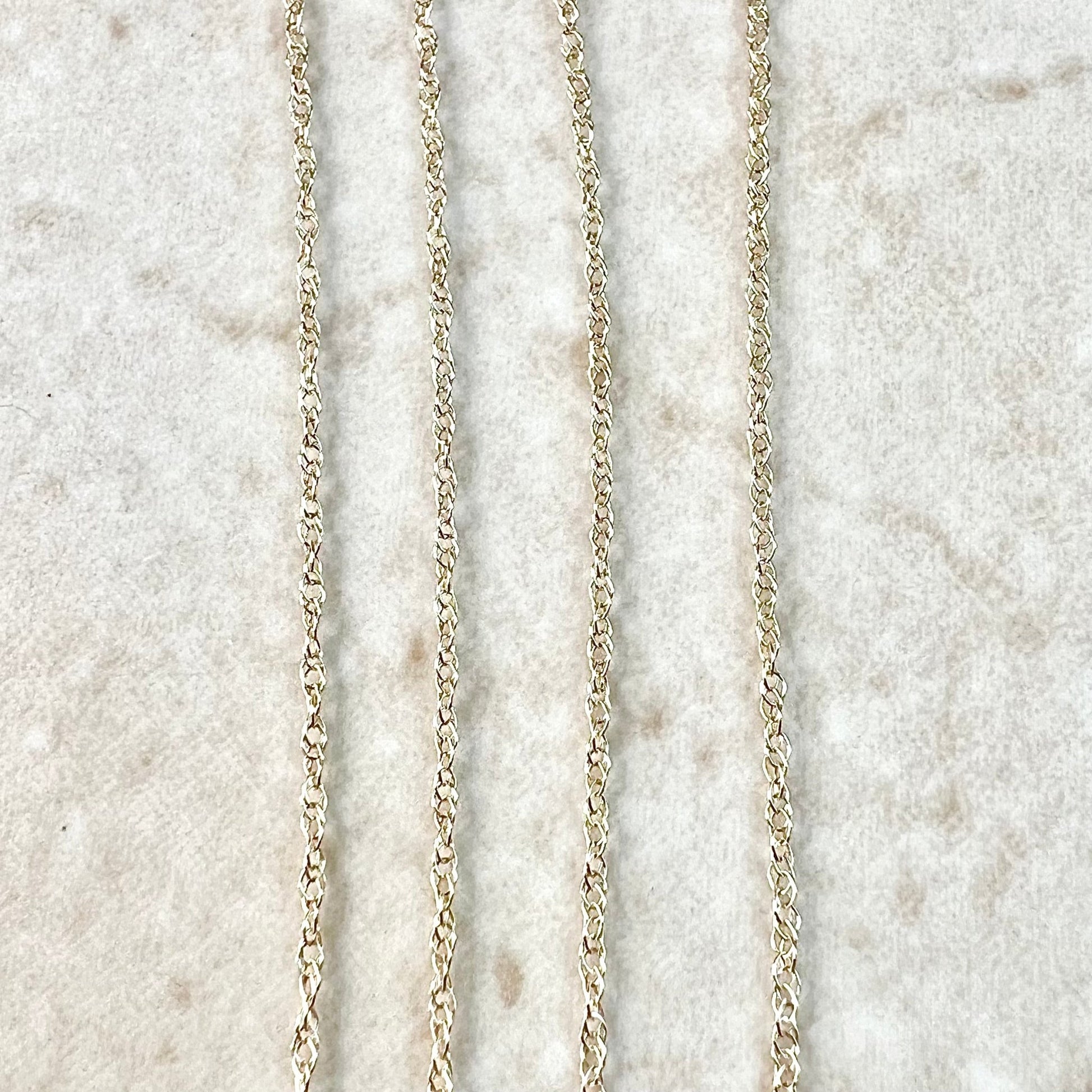 Lightweight 10 Karat Yellow Gold Rope Chain Necklace - WeilJewelry