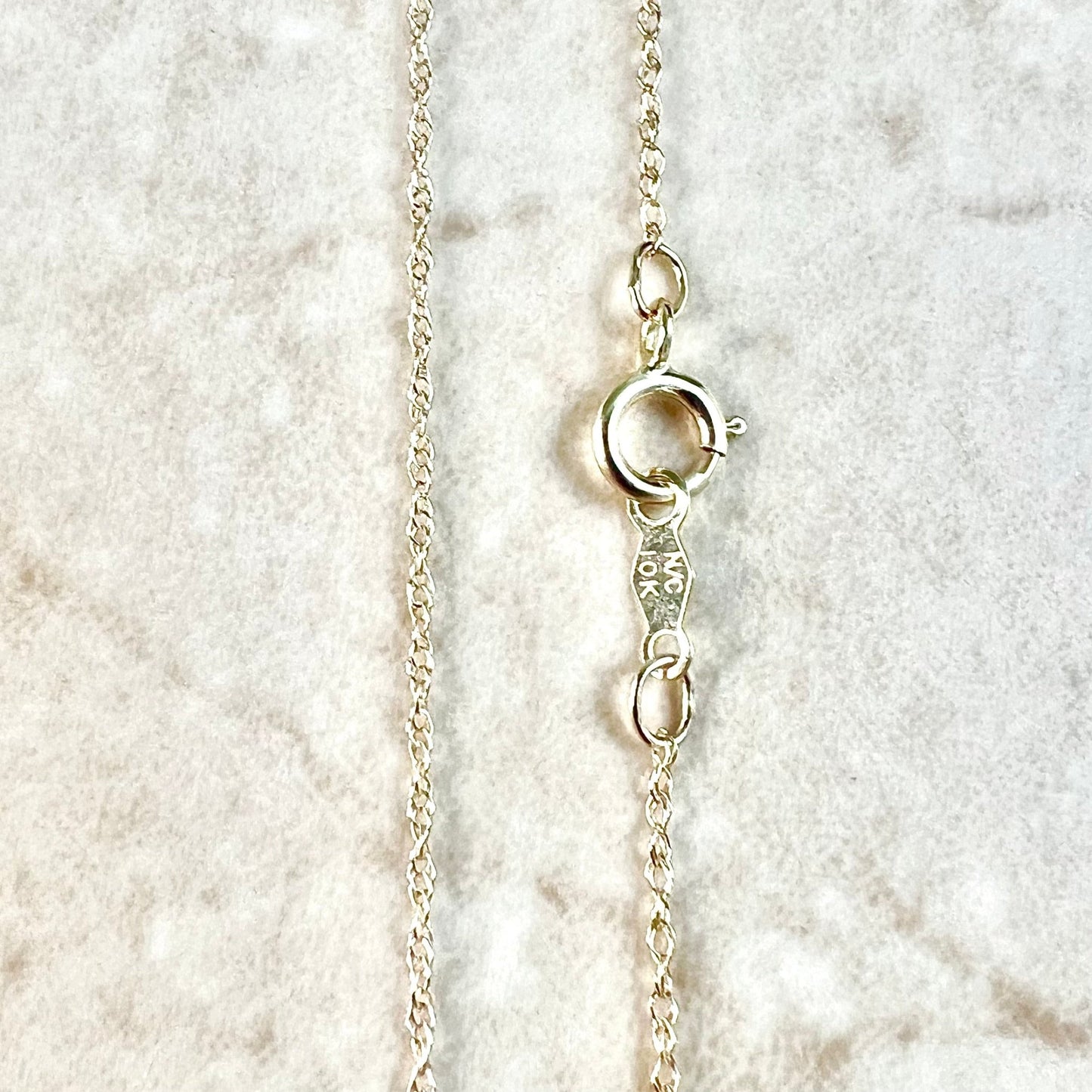 Lightweight 10 Karat Yellow Gold Rope Chain Necklace - WeilJewelry