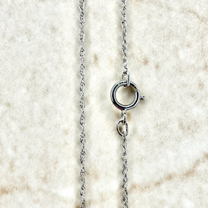 Lightweight 10K White Gold 18 - Inch Rope Chain Necklace - WeilJewelry