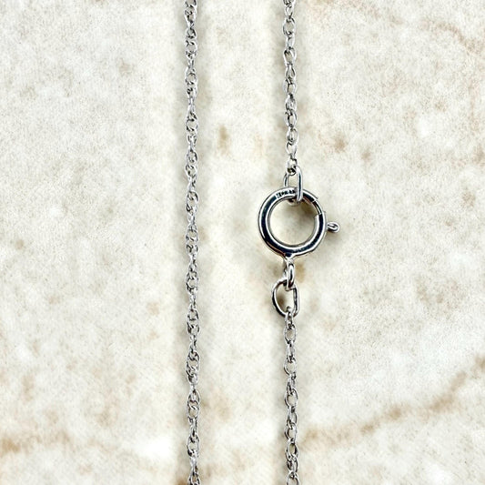 Lightweight 10K White Gold 18 - Inch Rope Chain Necklace - WeilJewelry