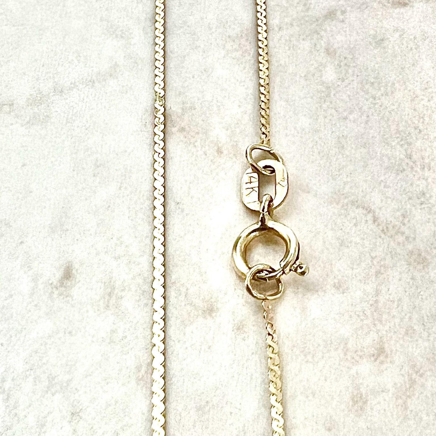 Lightweight 14 Karat Yellow Gold 14 - Inch Serpentine Chain Necklace - WeilJewelry