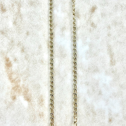 Lightweight 14K Yellow Gold 16.25 Inches Curb Chain Necklace 1.05 mm - WeilJewelry