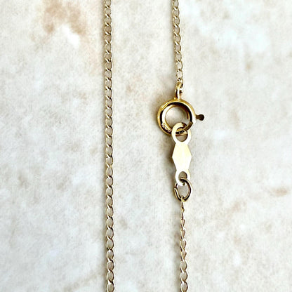 Lightweight 14K Yellow Gold 16.25 Inches Curb Chain Necklace 1.05 mm - WeilJewelry