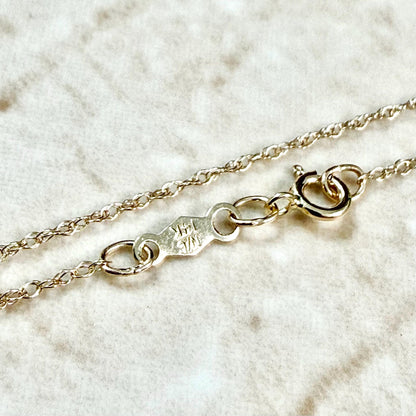 Lightweight 14K Yellow Gold 18 - Inch Rope Chain Necklace - WeilJewelry