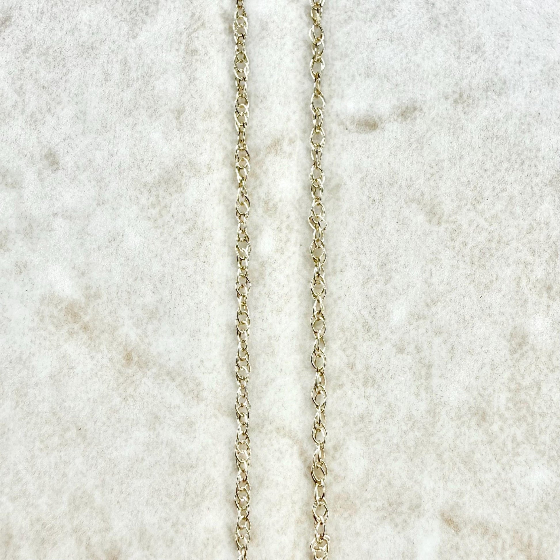 Lightweight 14K Yellow Gold 18 - Inch Rope Chain Necklace - WeilJewelry
