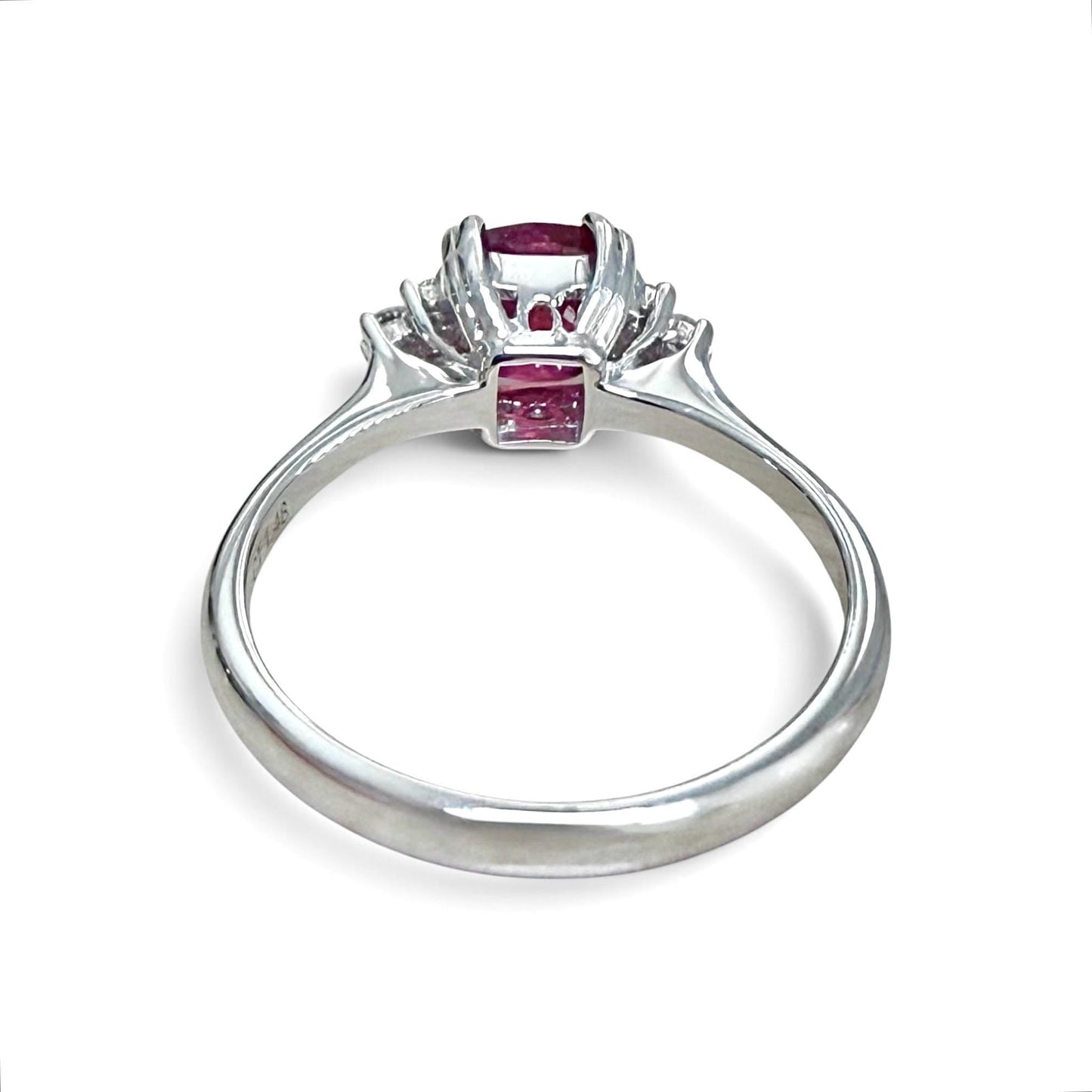 One-Of-A-Kind ZYDO Italy “Fiamma Rossa” 18K White Gold 1.48 CT Natural Ruby & Diamond Ring - WeilJewelry