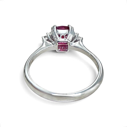 One-Of-A-Kind ZYDO Italy “Fiamma Rossa” 18K White Gold 1.48 CT Natural Ruby & Diamond Ring - WeilJewelry
