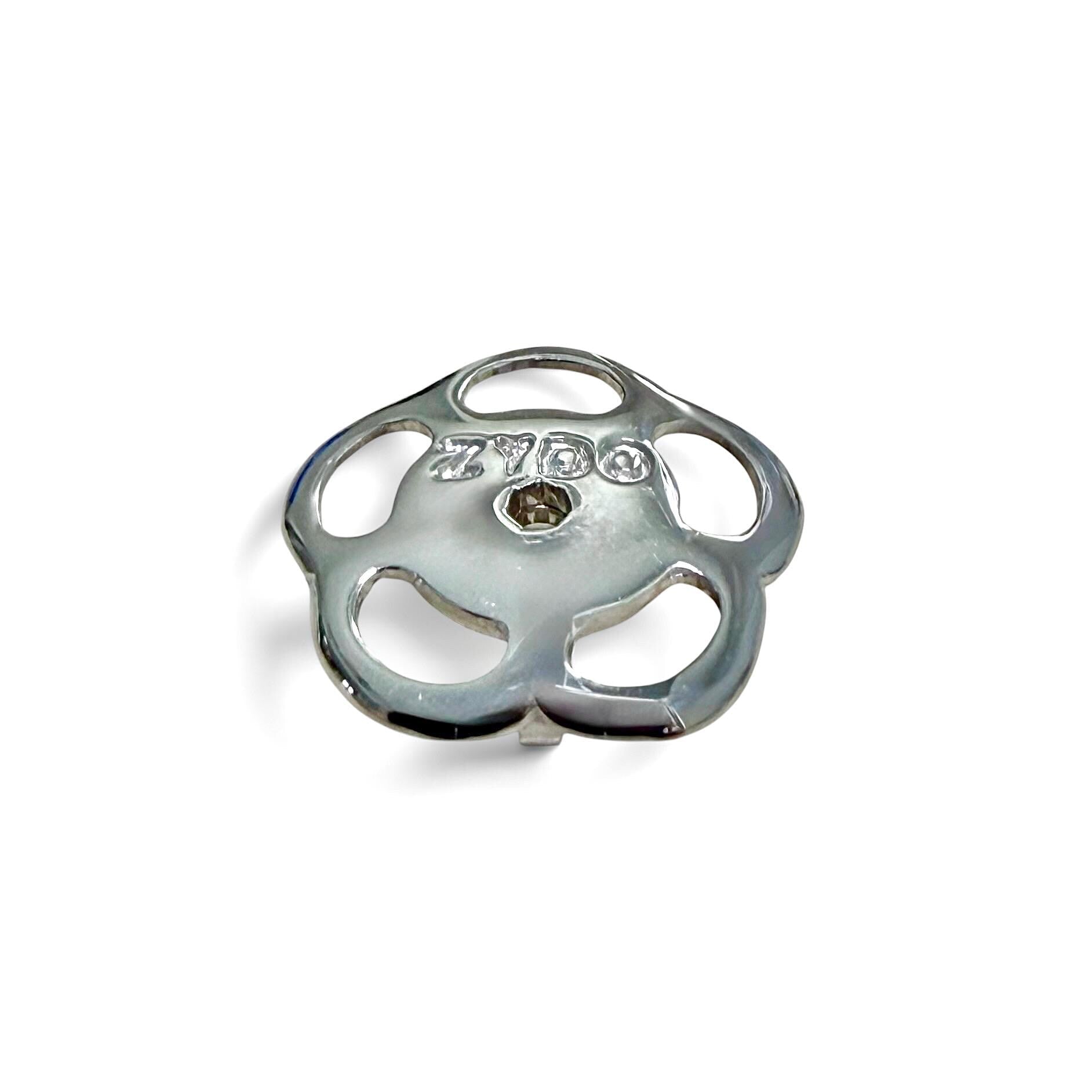 One-Of-A-Kind ZYDO Italy “Fiori Del Mare” 18K White Gold Blue Sapphire & Diamond Flower Earrings - WeilJewelry