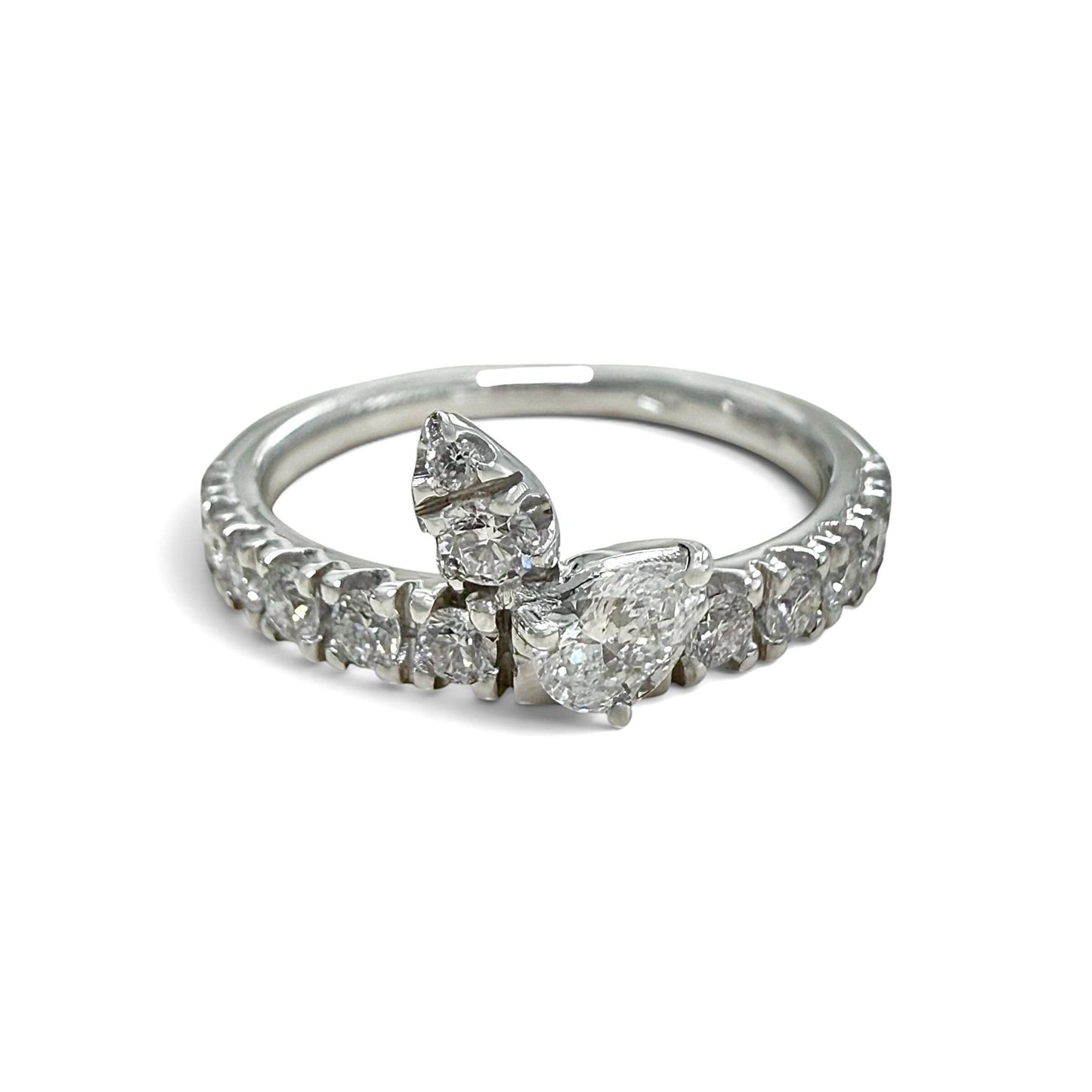 One-Of-A-Kind ZYDO Italy “Innamorata” Solid 18K White Gold 0.64 CT Natural Diamond Ring - WeilJewelry