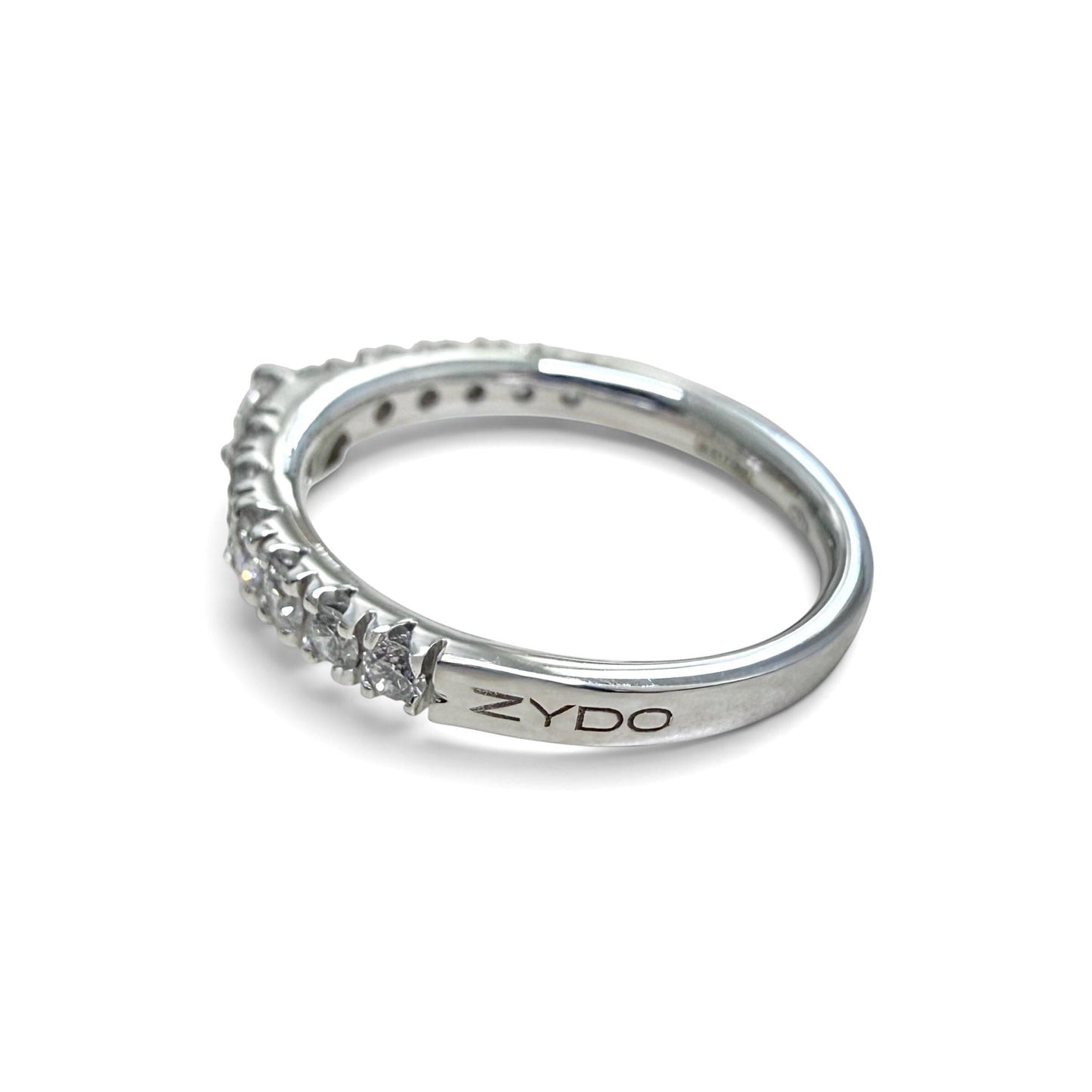 One-Of-A-Kind ZYDO Italy “Innamorata” Solid 18K White Gold 0.64 CT Natural Diamond Ring - WeilJewelry