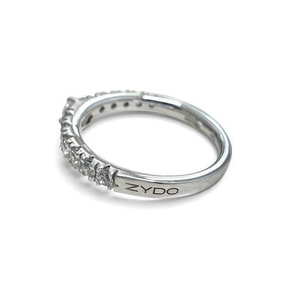 One-Of-A-Kind ZYDO Italy “Innamorata” Solid 18K White Gold 0.64 CT Natural Diamond Ring - WeilJewelry