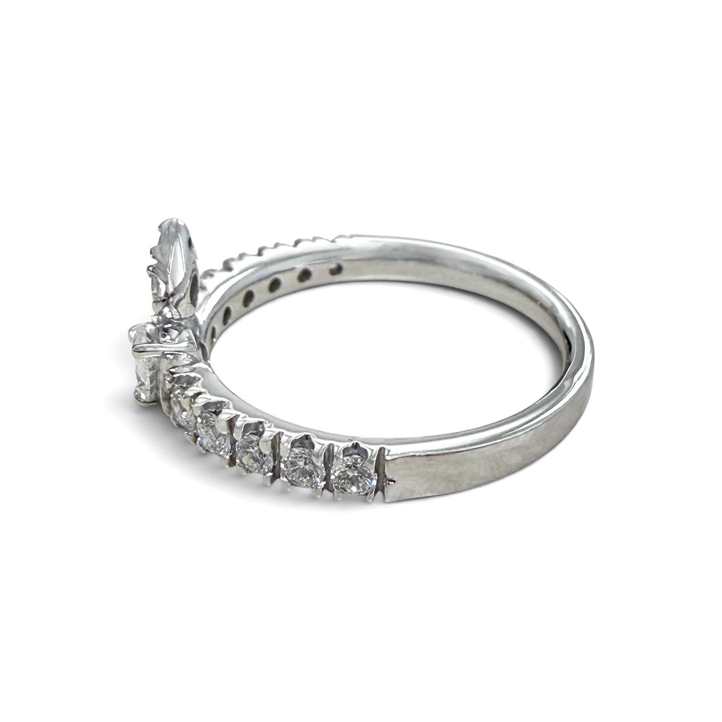 One-Of-A-Kind ZYDO Italy “Innamorata” Solid 18K White Gold 0.64 CT Natural Diamond Ring - WeilJewelry