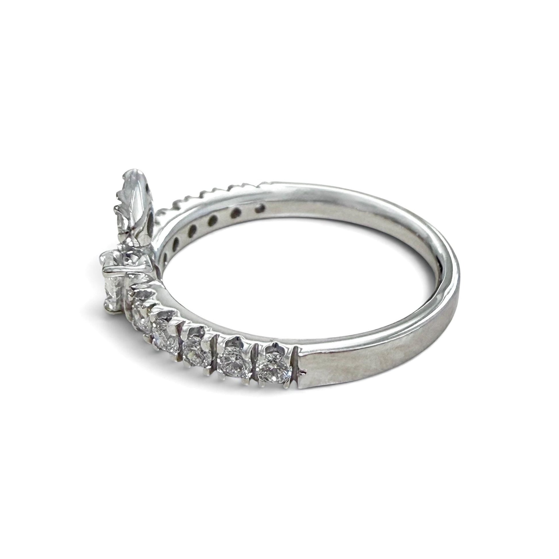 One-Of-A-Kind ZYDO Italy “Innamorata” Solid 18K White Gold 0.64 CT Natural Diamond Ring - WeilJewelry