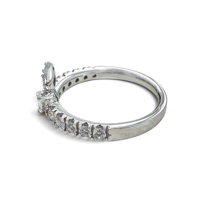 One-Of-A-Kind ZYDO Italy “Innamorata” Solid 18K White Gold 0.64 CT Natural Diamond Ring - WeilJewelry