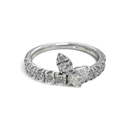 One-Of-A-Kind ZYDO Italy “Innamorata” Solid 18K White Gold 0.64 CT Natural Diamond Ring - WeilJewelry