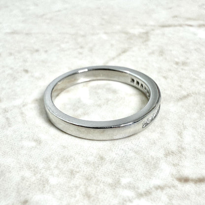 Platinum Channel - Set 0.25 Carat Princess Cut Diamond Band Ring - WeilJewelry