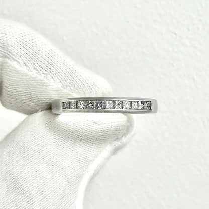 Platinum Channel - Set 0.25 Carat Princess Cut Diamond Band Ring - WeilJewelry