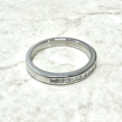 Platinum Channel - Set 0.25 Carat Princess Cut Diamond Band Ring - WeilJewelry