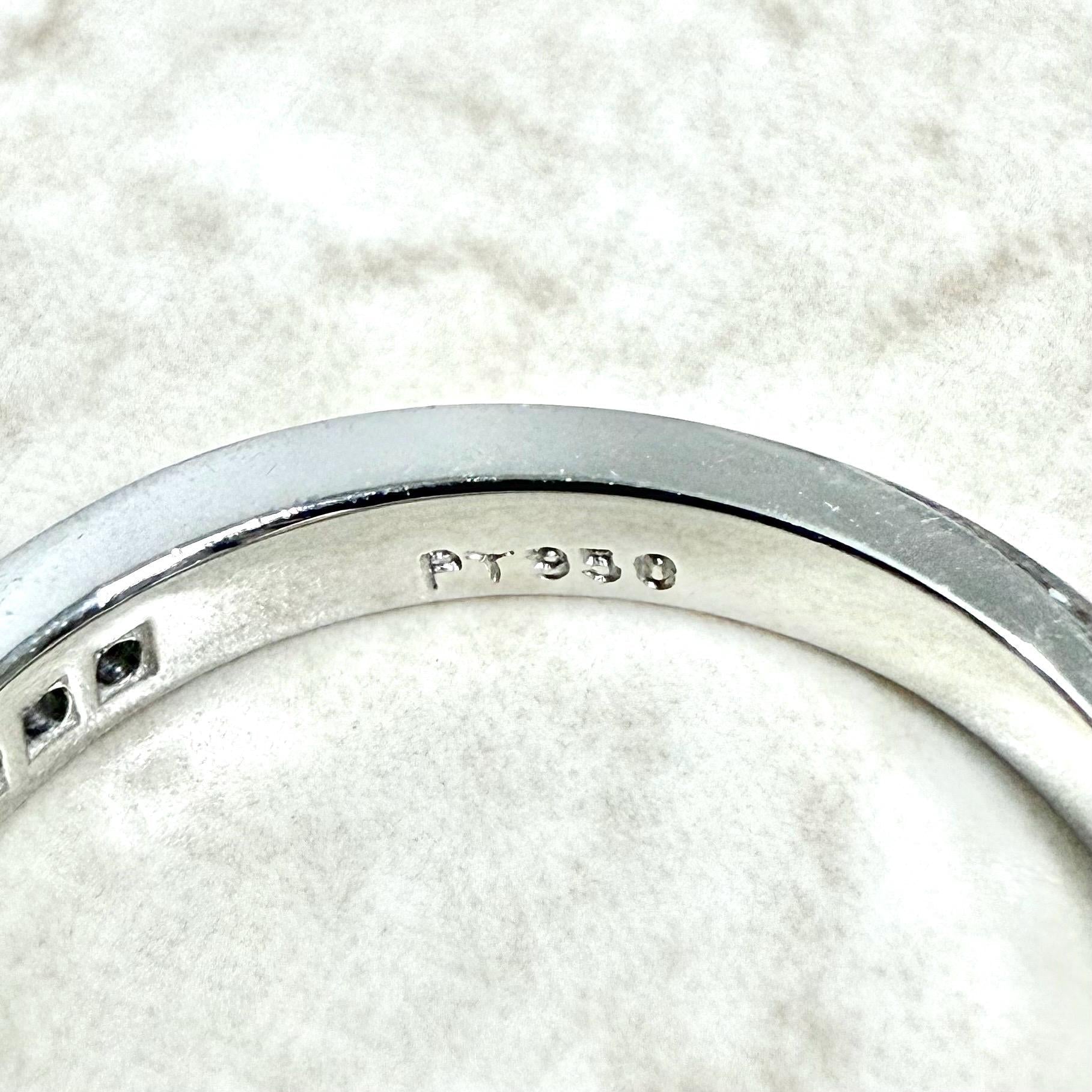 Platinum Channel - Set 0.25 Carat Princess Cut Diamond Band Ring - WeilJewelry