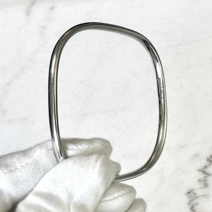 Rare Vintage Cartier Dinh Van 18K White Gold Bangle Bracelet - WeilJewelry