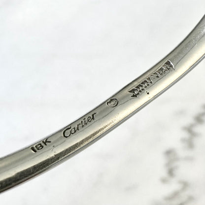 Rare Vintage Cartier Dinh Van 18K White Gold Bangle Bracelet - WeilJewelry