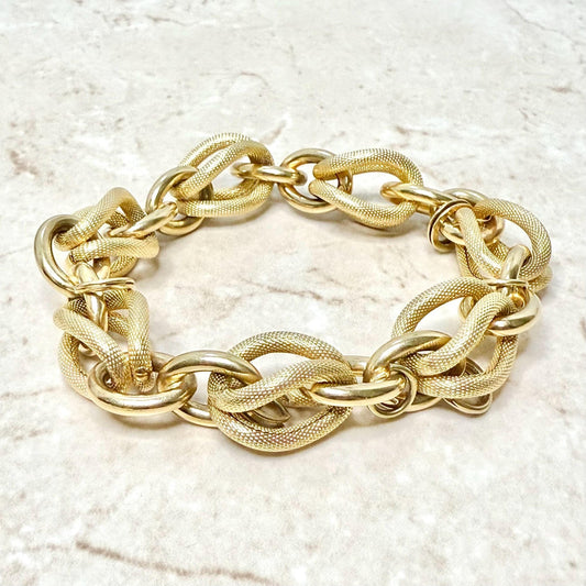 Rare Vintage Italian 1960’s 18K Yellow Gold Bracelet - WeilJewelry