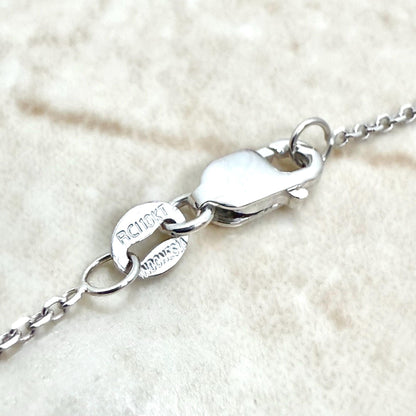 Solid 10K White Gold 18 - Inch Diamond Cut Cable Chain Necklace 1.10 MM - WeilJewelry