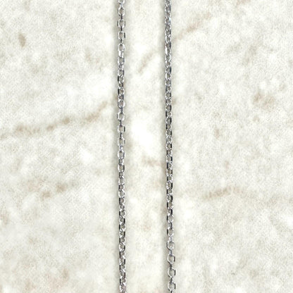 Solid 10K White Gold 18 - Inch Diamond Cut Cable Chain Necklace 1.10 MM - WeilJewelry