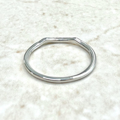 Solid 10K White Gold Natural Diamond Band Ring - WeilJewelry