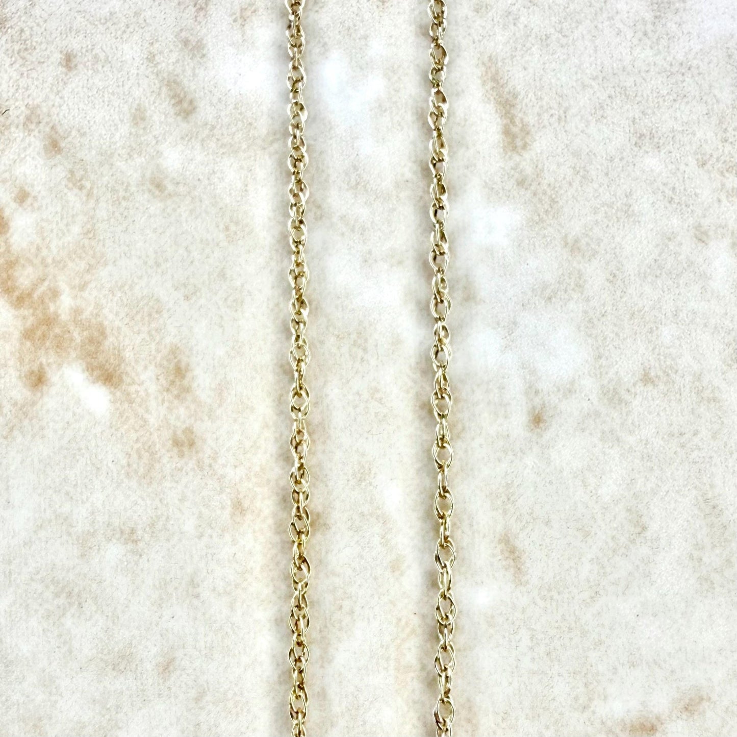 Solid 10K Yellow Gold 18 - Inch Rope Chain Necklace 1.05 MM - WeilJewelry