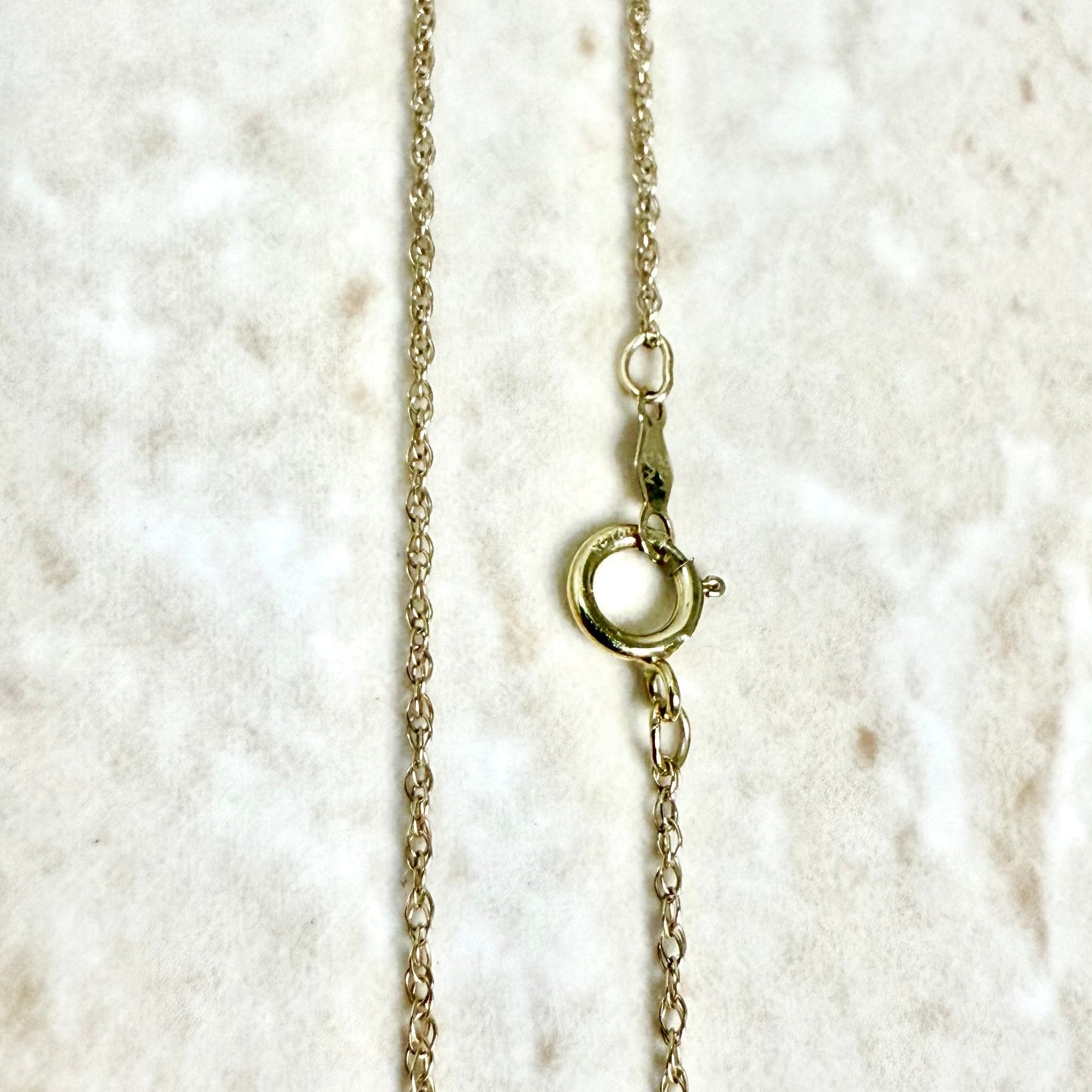 Solid 10K Yellow Gold Diamond Triangle Pendant Necklace - WeilJewelry