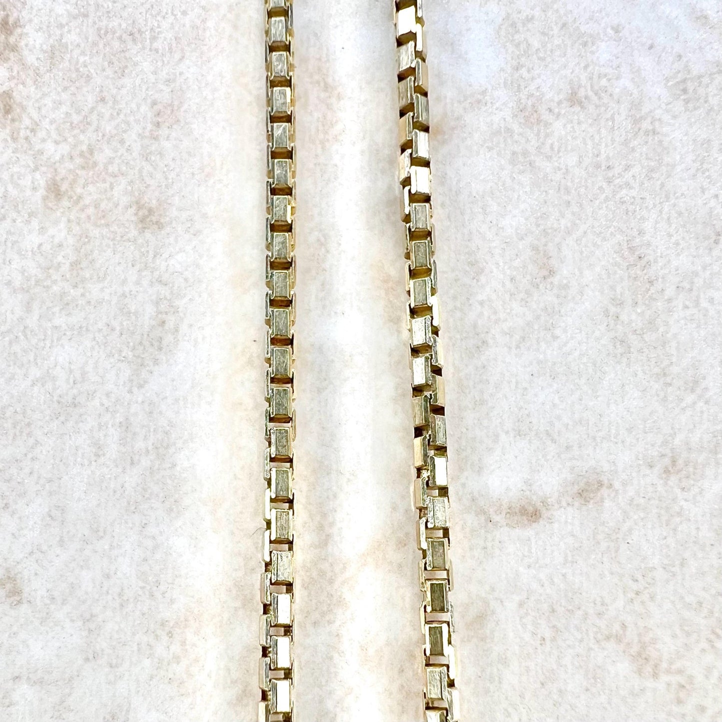 Solid 14 Karat Yellow Gold 18.25 - Inch Box Chain Necklace - WeilJewelry