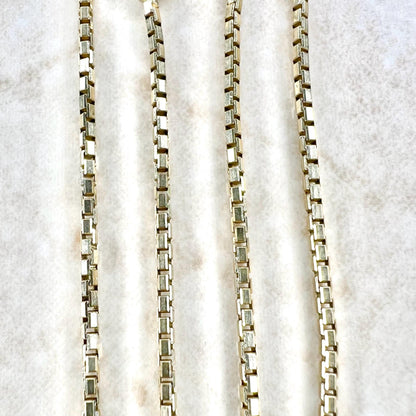 Solid 14 Karat Yellow Gold 18.25 - Inch Box Chain Necklace - WeilJewelry