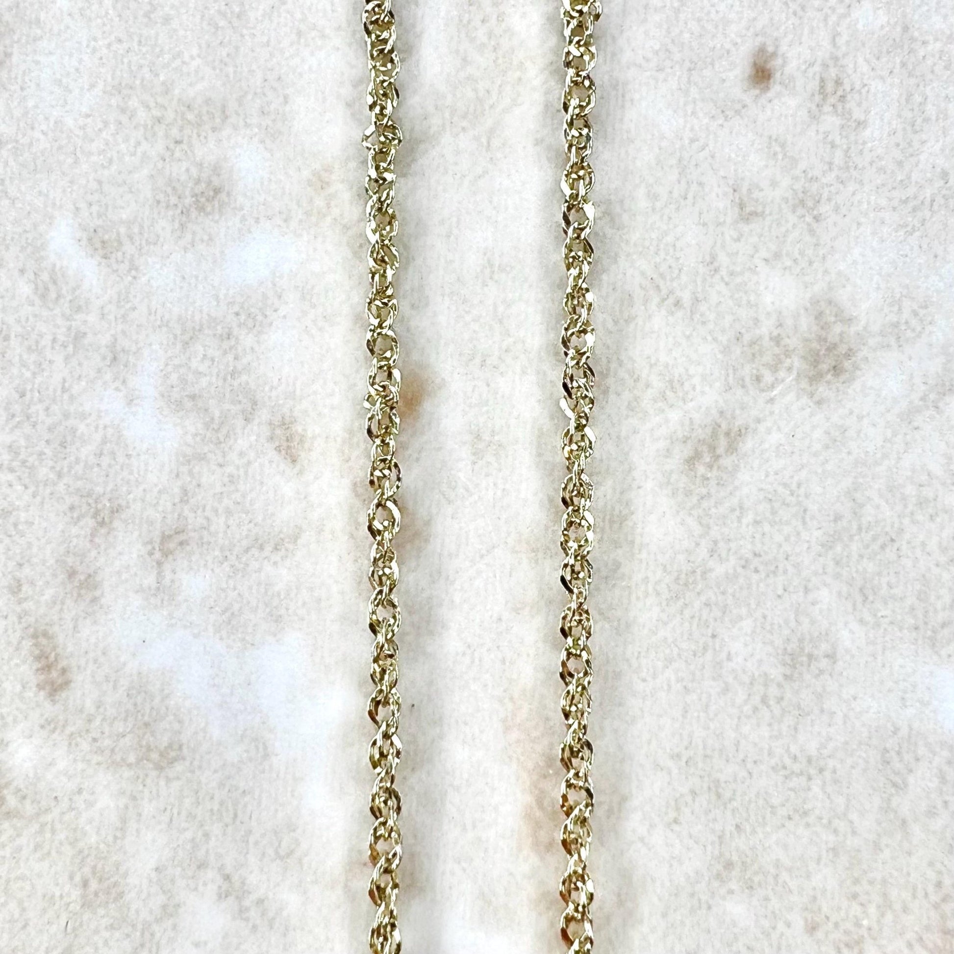 Solid 14 Karat Yellow Gold 20 - Inch Rope Chain Necklace - WeilJewelry