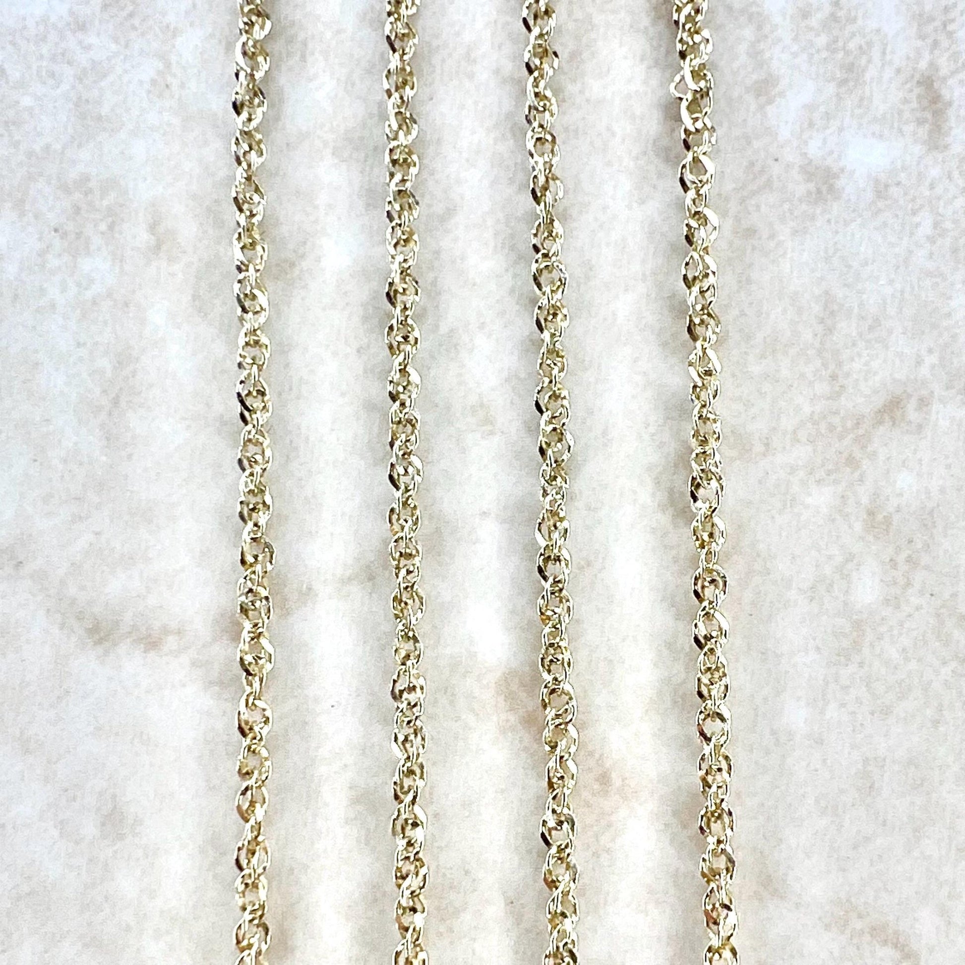 Solid 14 Karat Yellow Gold 20 - Inch Rope Chain Necklace - WeilJewelry