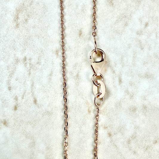 Solid 14K Gold 16 - Inch Diamond Cut Cable Chain Necklace - WeilJewelry