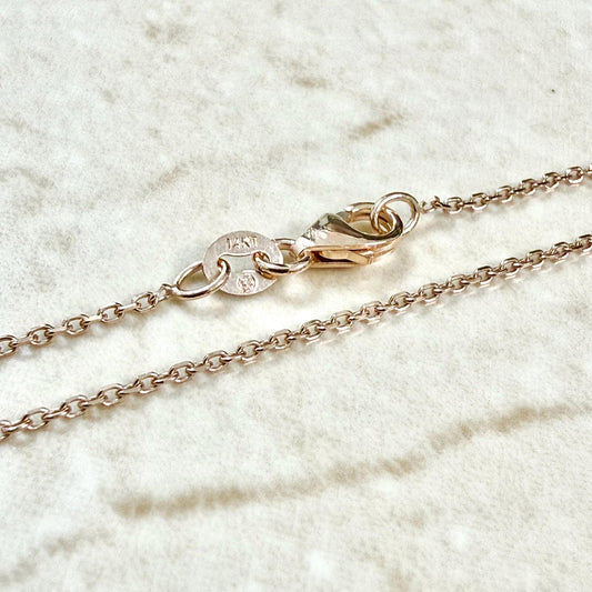 Solid 14K Gold 16 - Inch Diamond Cut Cable Chain Necklace - WeilJewelry
