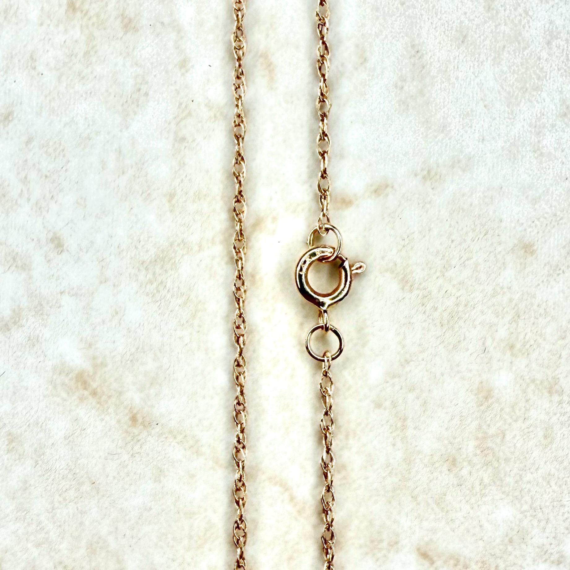 Solid 14K Rose Gold 18 - Inch Rope Chain Necklace - WeilJewelry