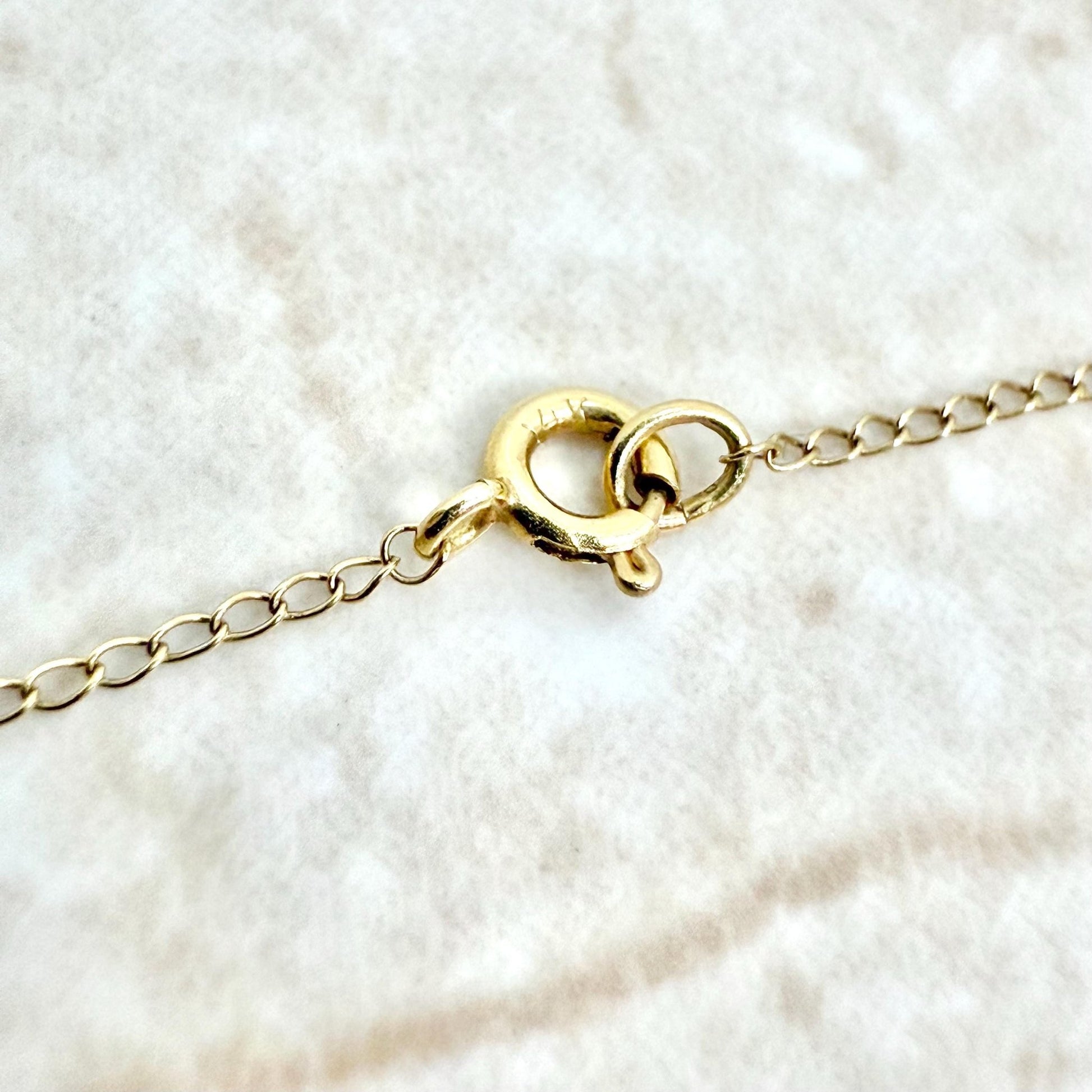 Solid 14K Yellow Gold 0.50 Carat Natural Marquise Diamond Solitaire Necklace - WeilJewelry