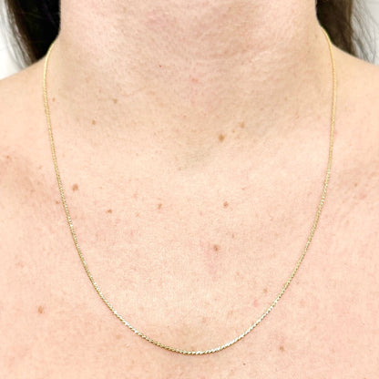 Solid 14K Yellow Gold 20 - Inch Sparkle Chain Necklace Inches - WeilJewelry