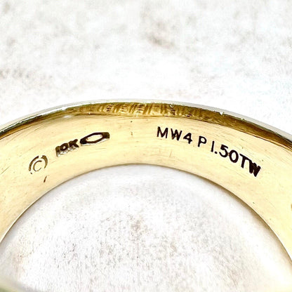 Vintage 10 Karat Yellow Gold 1.5 Carat Natural Diamond Dome Ring - WeilJewelry