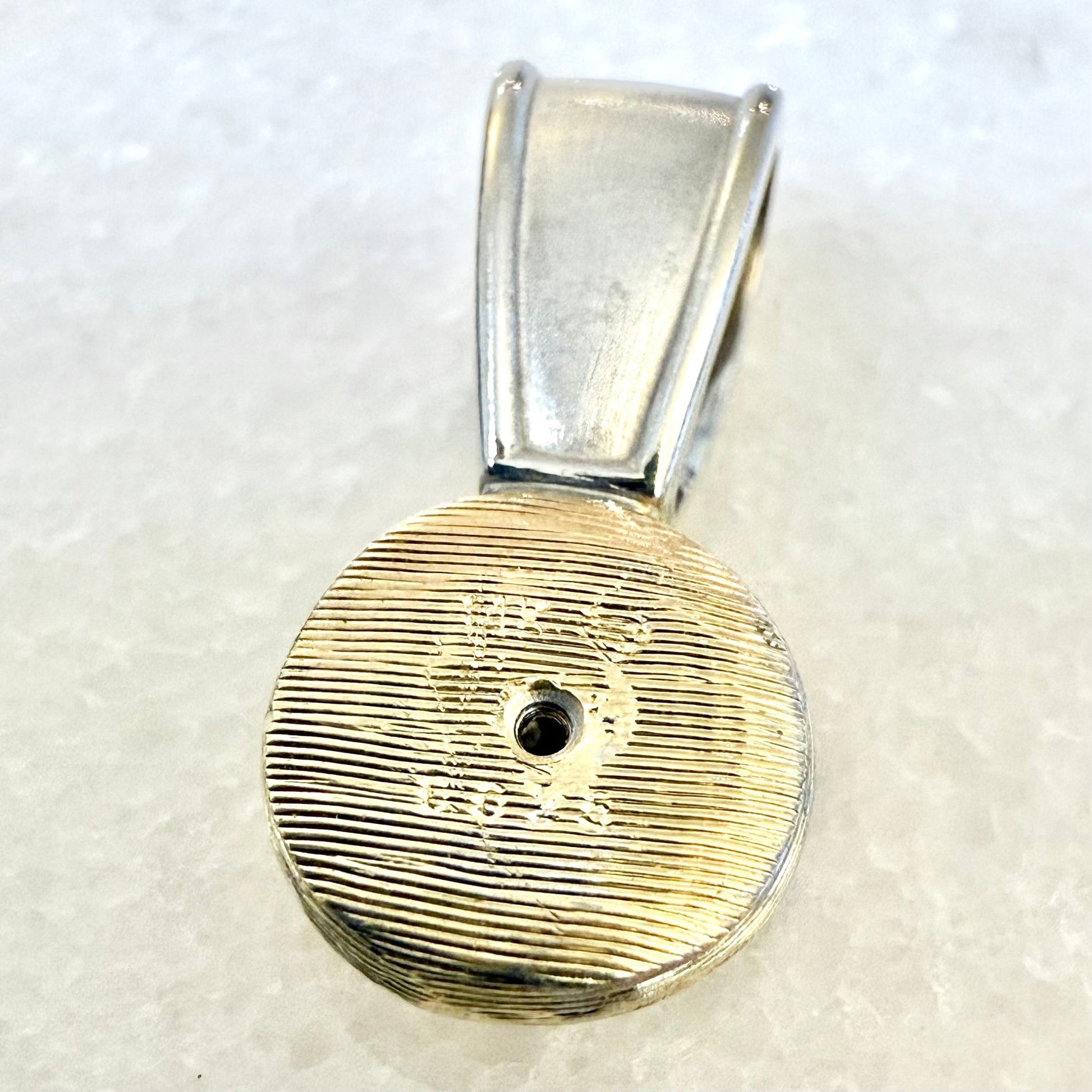 Vintage 14 Karat Two - Tone Gold Pave Diamond Cluster Pendant - WeilJewelry