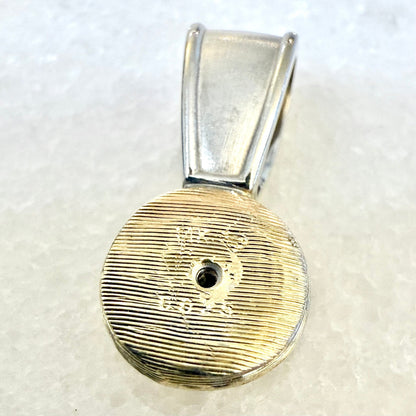 Vintage 14 Karat Two - Tone Gold Pave Diamond Cluster Pendant - WeilJewelry