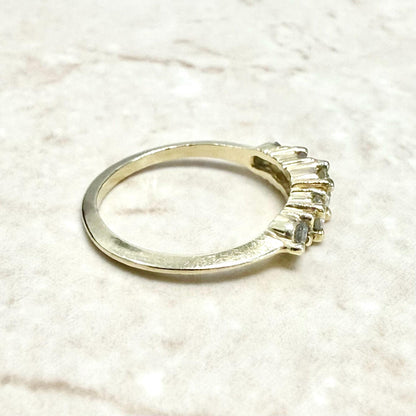 Vintage 14 Karat Yellow Gold 0.55 Carat Graduated 5 - Stone Diamond Ring - WeilJewelry