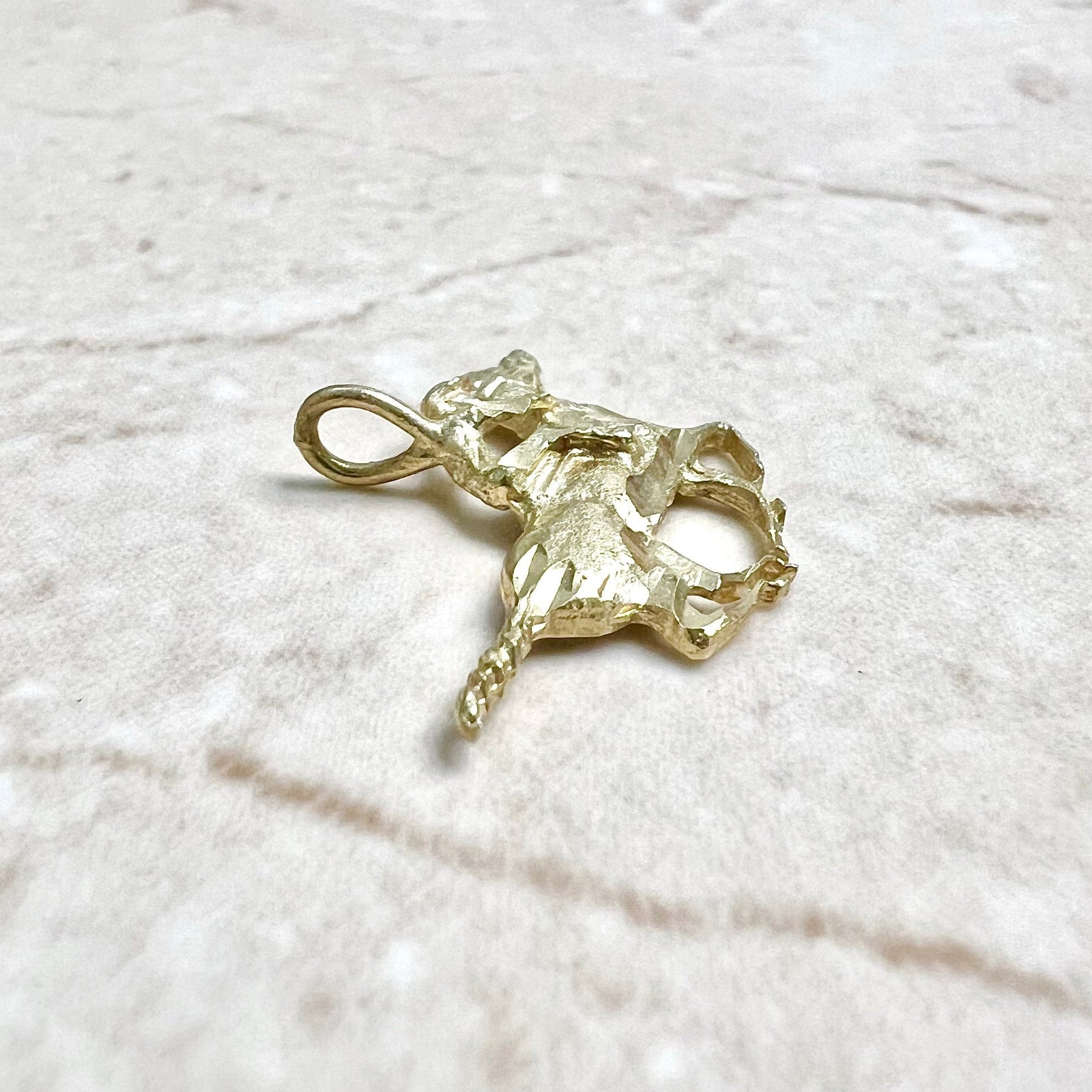 Vintage 14 Karat Yellow Gold Jockey On Horse Charm Pendant - WeilJewelry